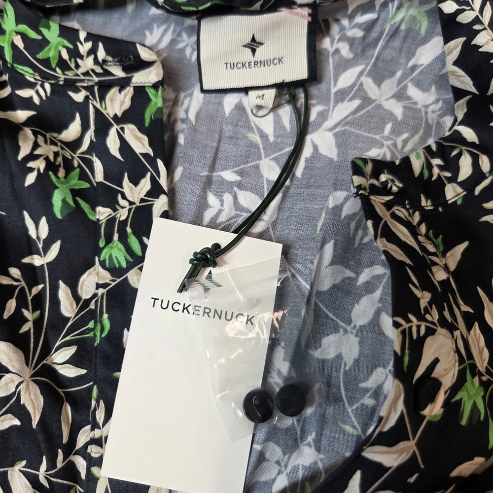 NWT TUCKERNUCK Verdant Iris Royal Shirt Dress Women’s Medium 6331 - Picture 7 of 10
